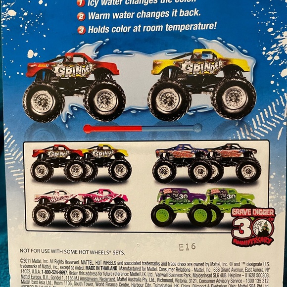 Mattel | Toys | Hot Wheels Monster Jam Color Shifters Edition 3th Year ...